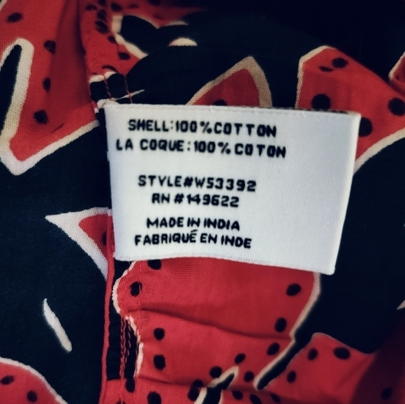 (1586) Walter Baker Fiona Print Short Sleeve Ruched Top Size Small - Picture 13 of 14